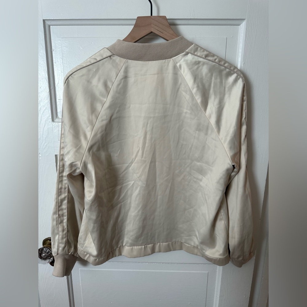 Abercrombie & Fitch Satin Bomber Jacket Sz S - Picture 2 of 8